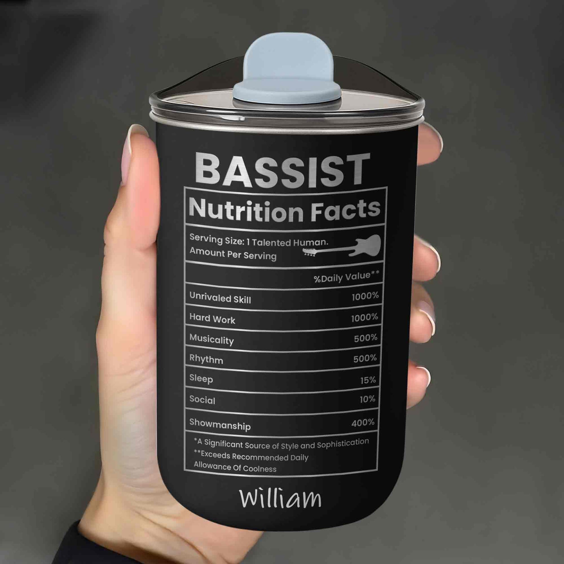Bassist Nutrition Facts Talented Human Bass Guitar