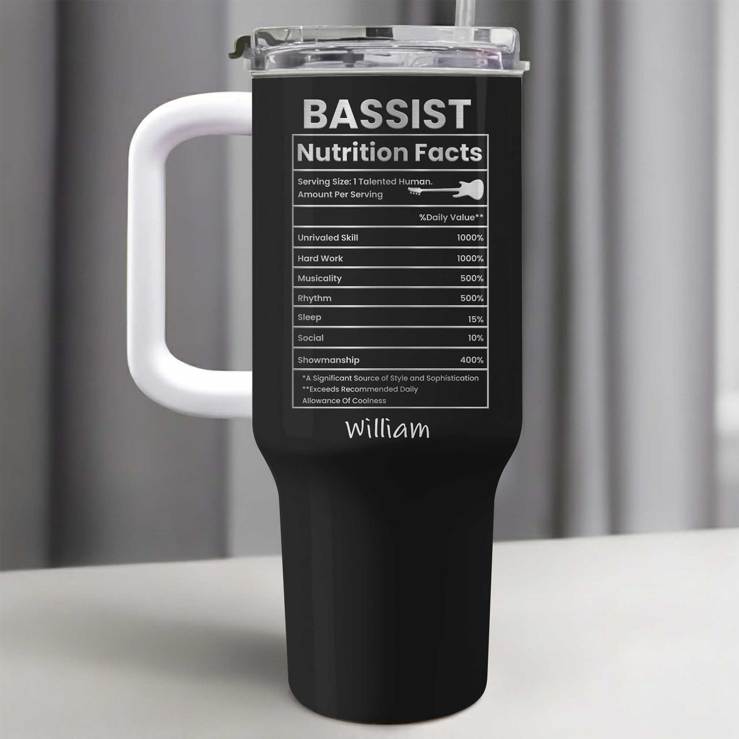 Bassist Nutrition Facts Talented Human Bass Guitar Design