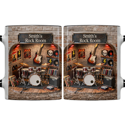 Rock Room With Guitar And Drums Set Design