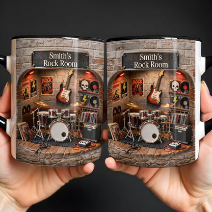 Rock Room With Guitar And Drums Set Design