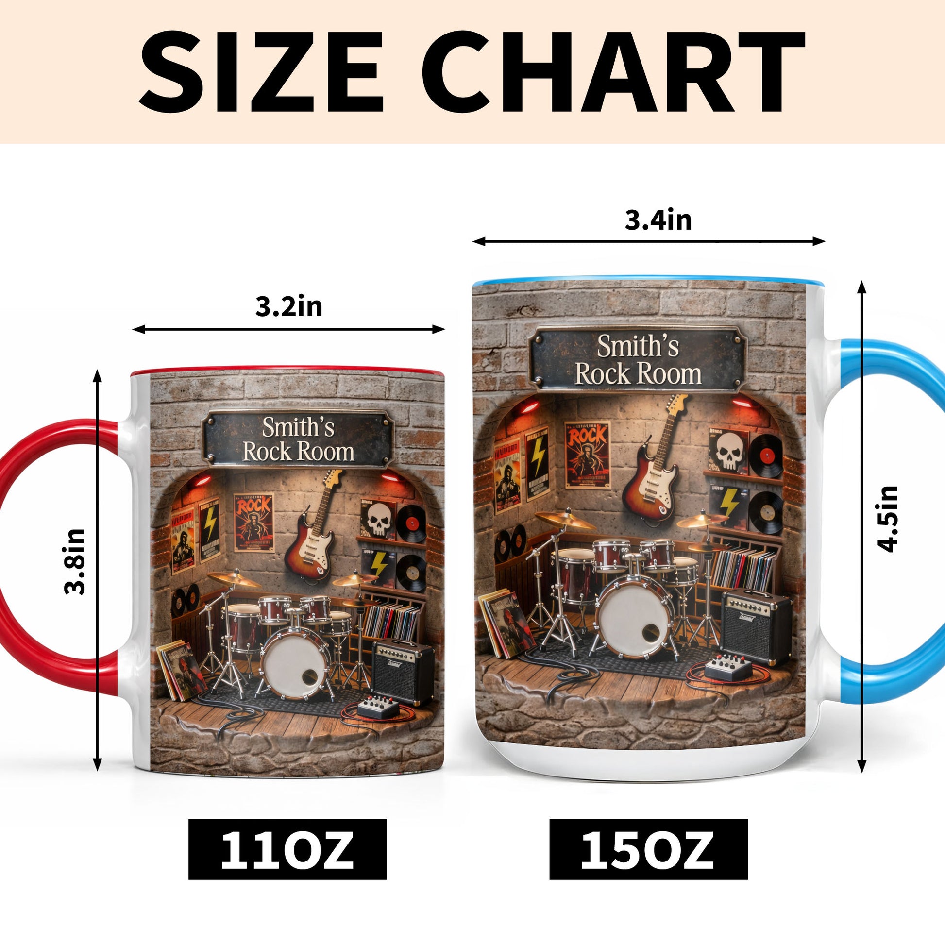 Rock Room With Guitar And Drums Set Design