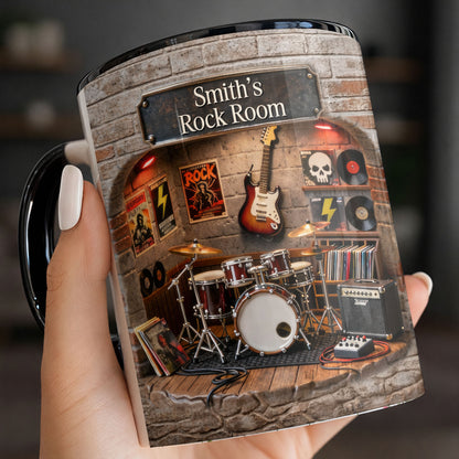 Rock Room With Guitar And Drums Set Design