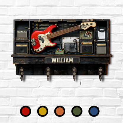 Music Is Life Rock Your World Bass Guitar And Amplifier