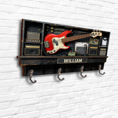 Music Is Life Rock Your World Bass Guitar And Amplifier