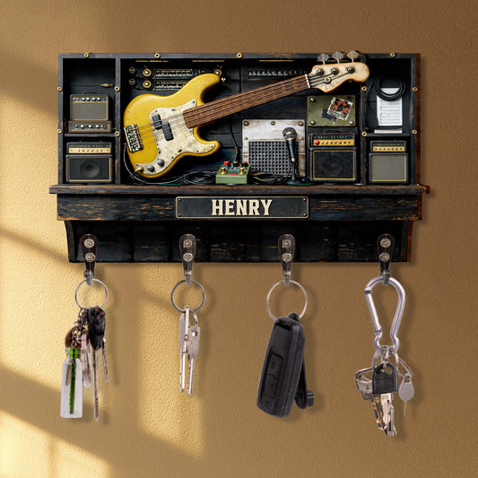 Music Is Life Rock Your World Bass Guitar And Amplifier