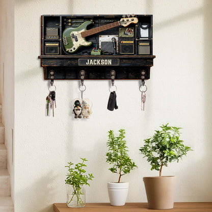 Music Is Life Rock Your World Bass Guitar And Amplifier