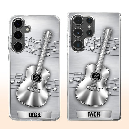 Music Is The Language Of The Soul Metallic Acoustic Guitar