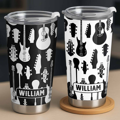 A Life Full Of Music And Guitars Pattern With Musical Instruments - Personalized Custom Stainless Steel Tumbler 20oz 30oz - MUSIC083_TB