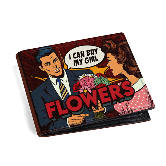 I Can Buy My Girl Flowers - Men's Leather Wallet - MW02