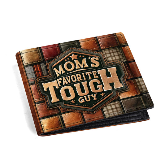 Mom's Favorite Tough Guy - Men's Leather Wallet - MW06