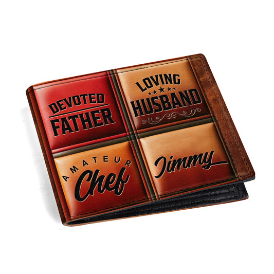 Devoted Husband Amateur Chef - Men's Leather Wallet - MW07