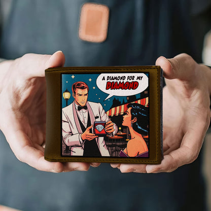 A Diamond For My Diamond - Men's Leather Wallet - MW08