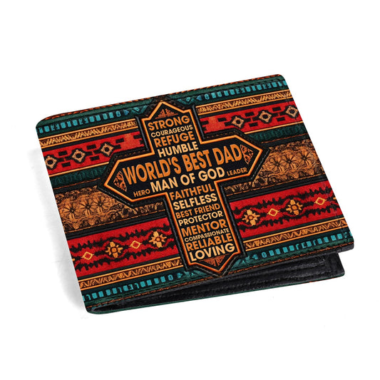 World Best Dad - Men's Leather Wallet - MW09