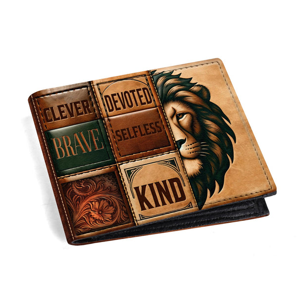 Dad Lion - Cartera de piel para hombre - MW18