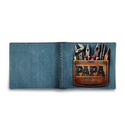 Papá, si él no puede arreglarlo, nadie puede - Cartera de cuero para hombre - MW20