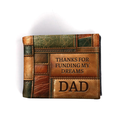 Papá gracias por financiar mi sueño - Cartera de cuero para hombre - MW22