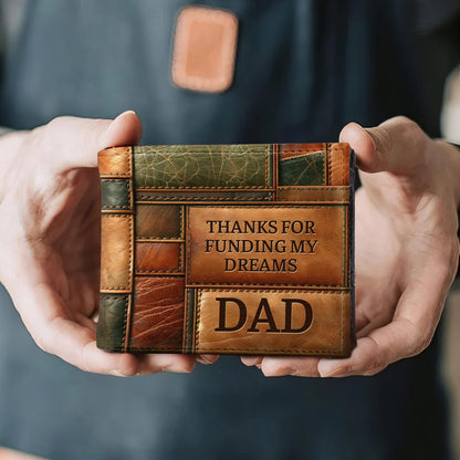 Papá gracias por financiar mi sueño - Cartera de cuero para hombre - MW22