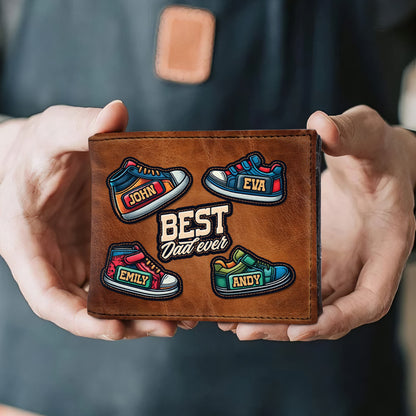 Best Dad Ever Snickers - Men's Leather Wallet - MW23