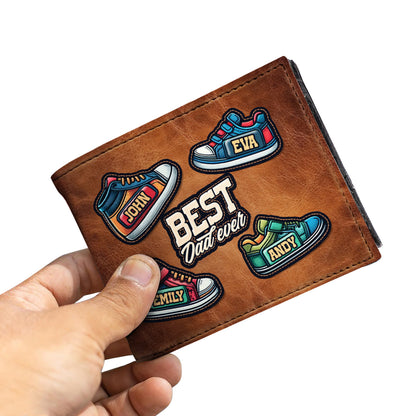Best Dad Ever Snickers - Men's Leather Wallet - MW23