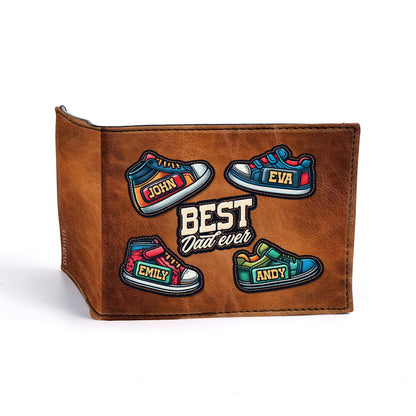 Best Dad Ever Snickers - Men's Leather Wallet - MW23