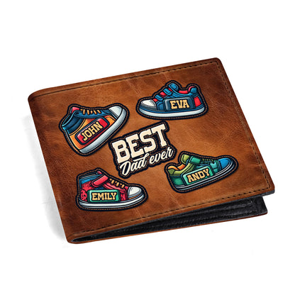 Best Dad Ever Snickers - Men's Leather Wallet - MW23