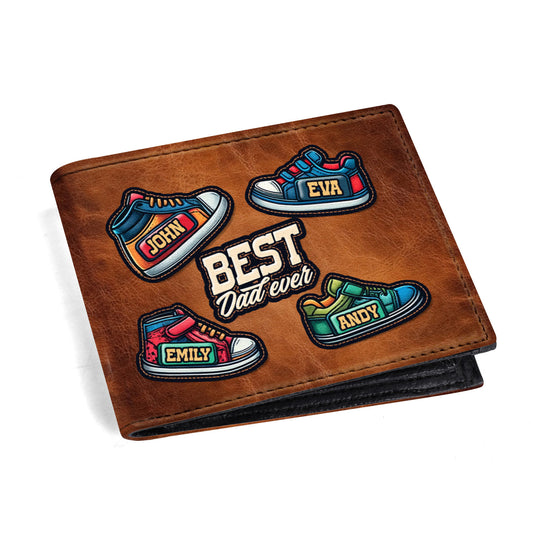 Best Dad Ever Snickers - Men's Leather Wallet - MW23