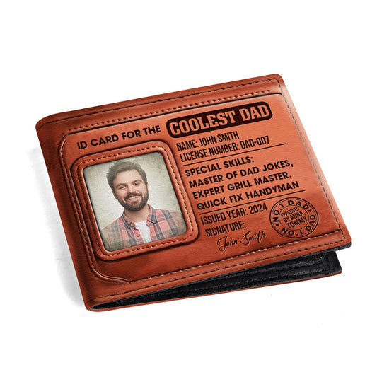 ID Card For The Coolest Dad - Men's Leather Wallet - MW24