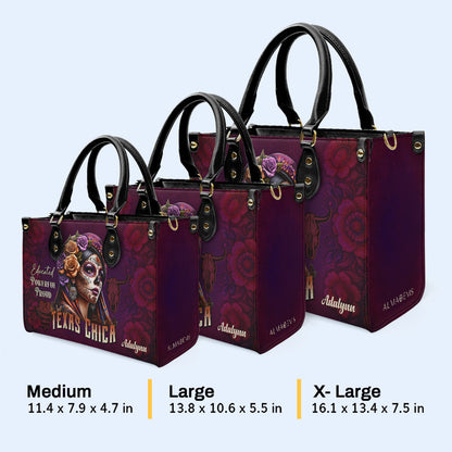 Texas Chica - Bolso de mano de cuero personalizado - MX05