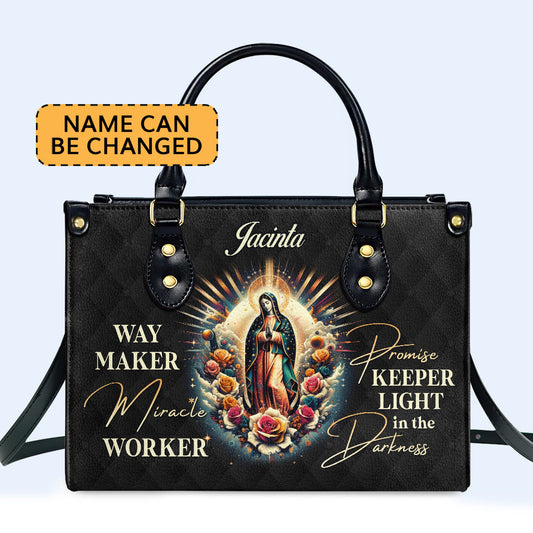 Way Maker - Bolso de mano de cuero personalizado - MX19