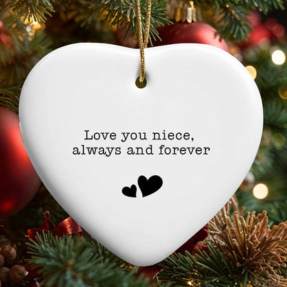 Love You Niece Always And Forever With Hearts