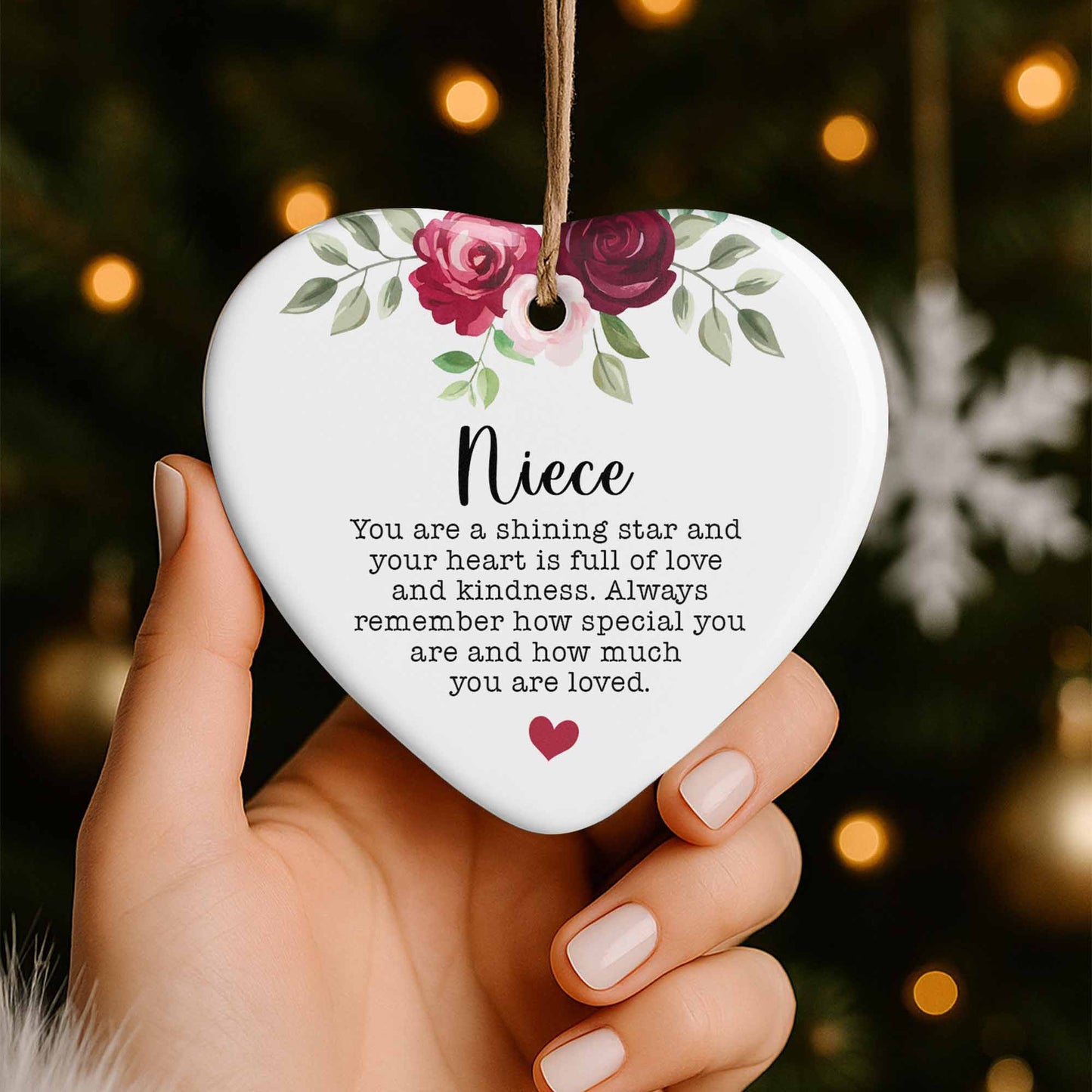 Niece You Are a Shining Star, Roses and Heart