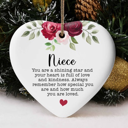 Niece You Are a Shining Star, Roses and Heart