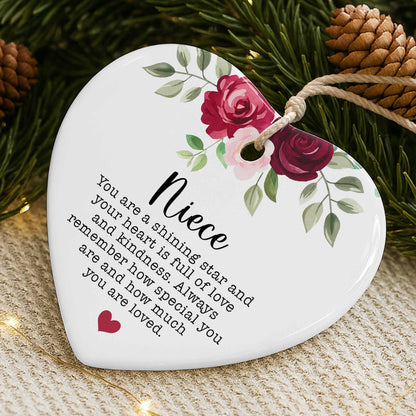 Niece You Are a Shining Star, Roses and Heart