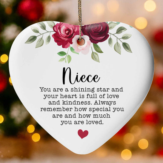 Niece You Are a Shining Star, Roses and Heart
