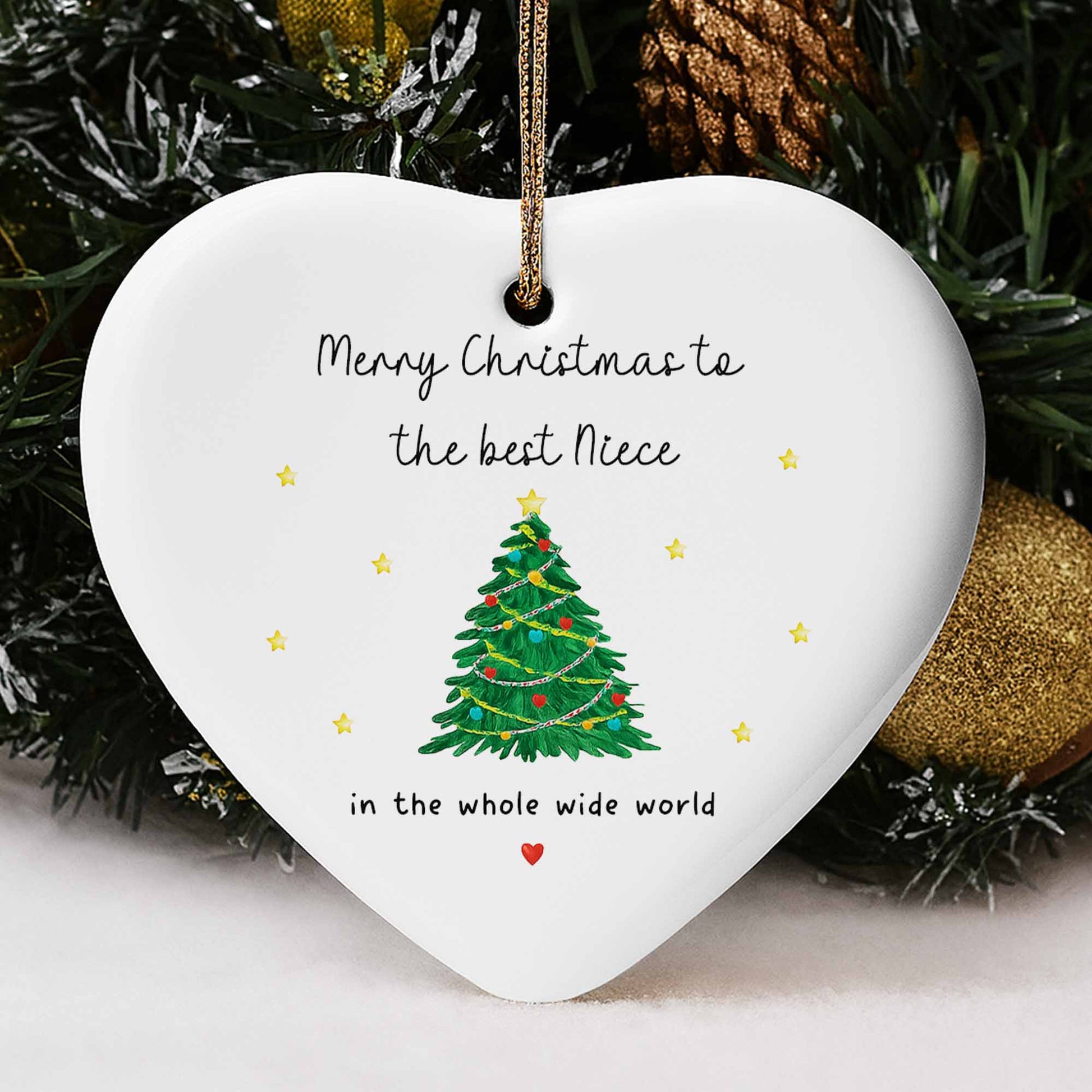 Merry Christmas To The Best Niece With Christmas Tree