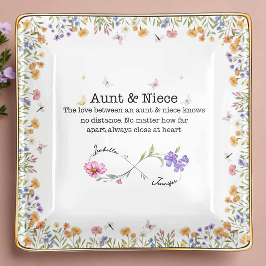 Love Between Aunt & Niece, Flowers And Butterflies