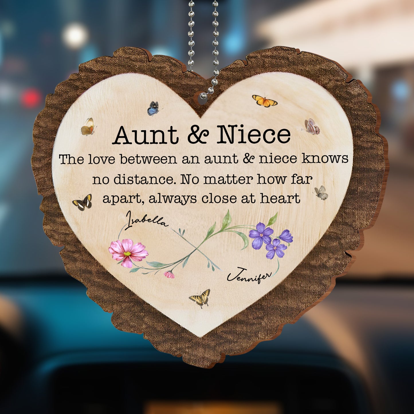 The Love Between An Aunt & Niece, Flowers And Butterflies