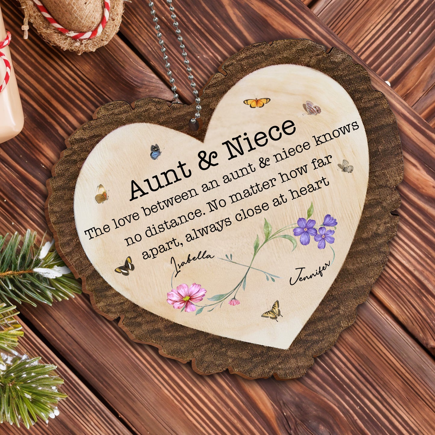 The Love Between An Aunt & Niece, Flowers And Butterflies