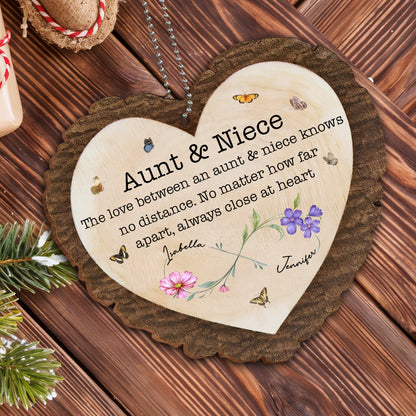 The Love Between An Aunt & Niece, Flowers And Butterflies