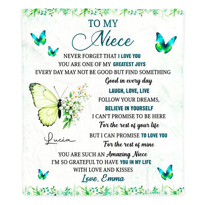 To My Niece, Butterflies and Flowers