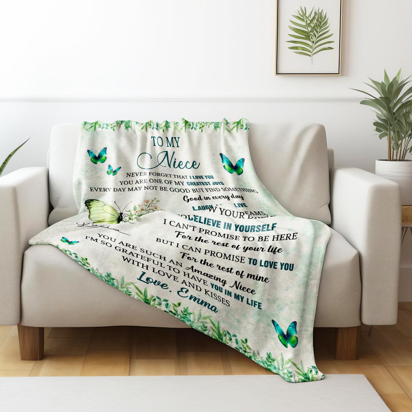 To My Niece, Butterflies and Flowers