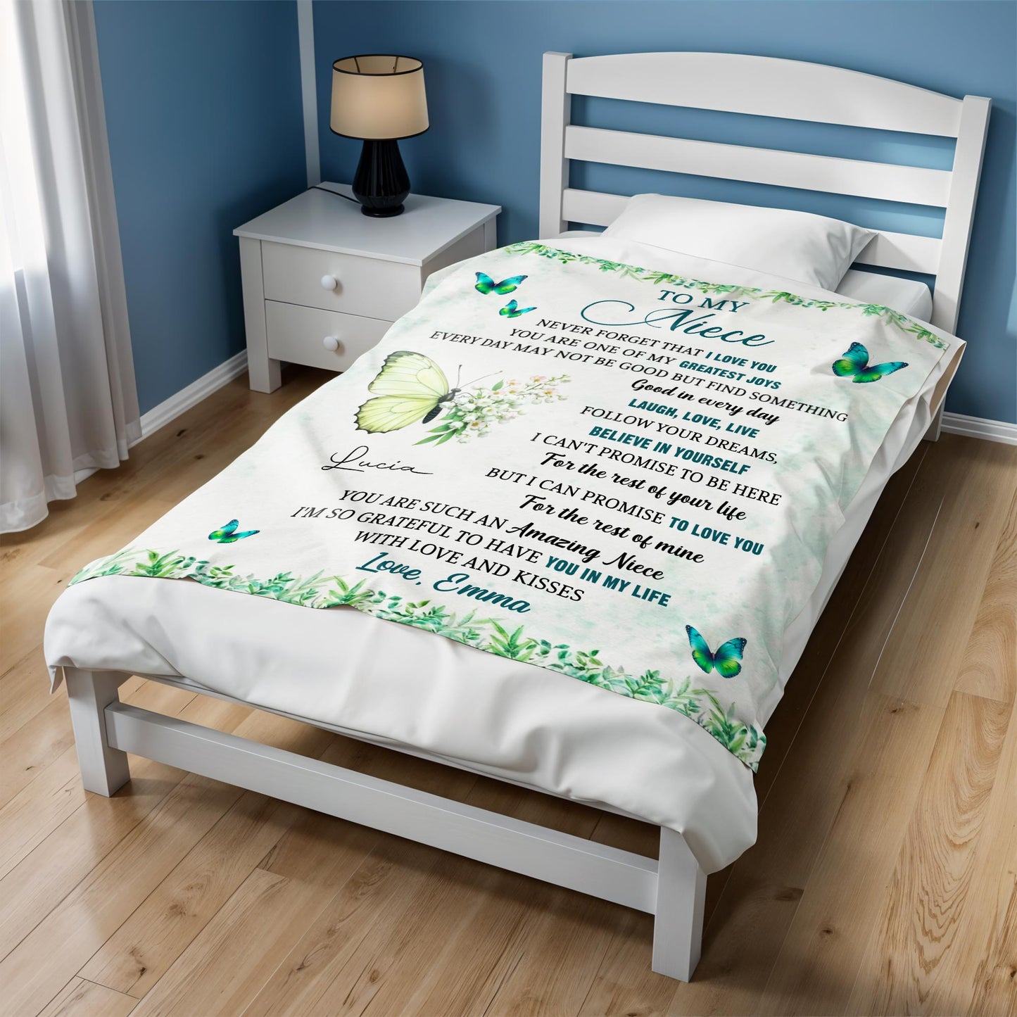 To My Niece, Butterflies and Flowers