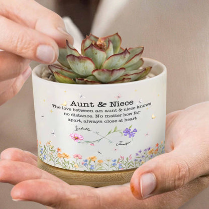 Love Between Aunt & Niece, Flowers And Butterflies