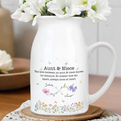 The Love Between An Aunt & Niece, Flowers And Butterflies