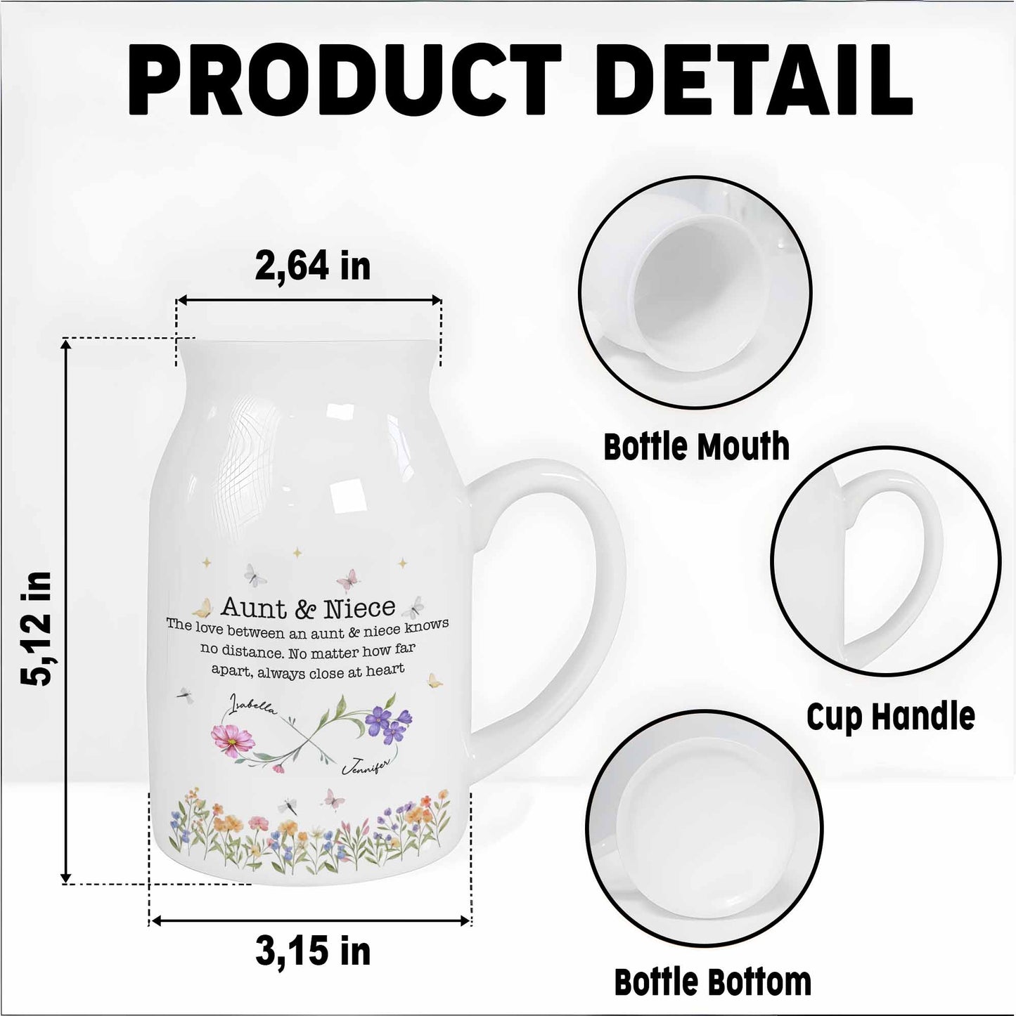 The Love Between An Aunt & Niece, Flowers And Butterflies