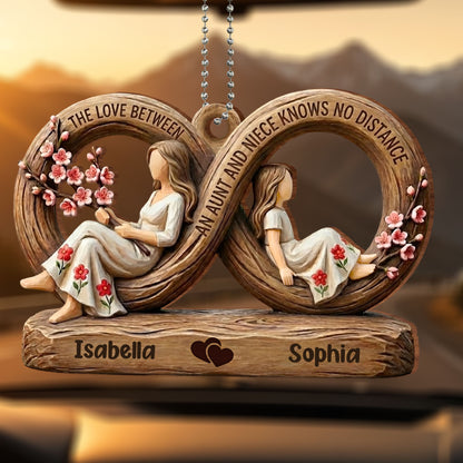 The Love Between An Aunt And Niece, Figures And Floral Design