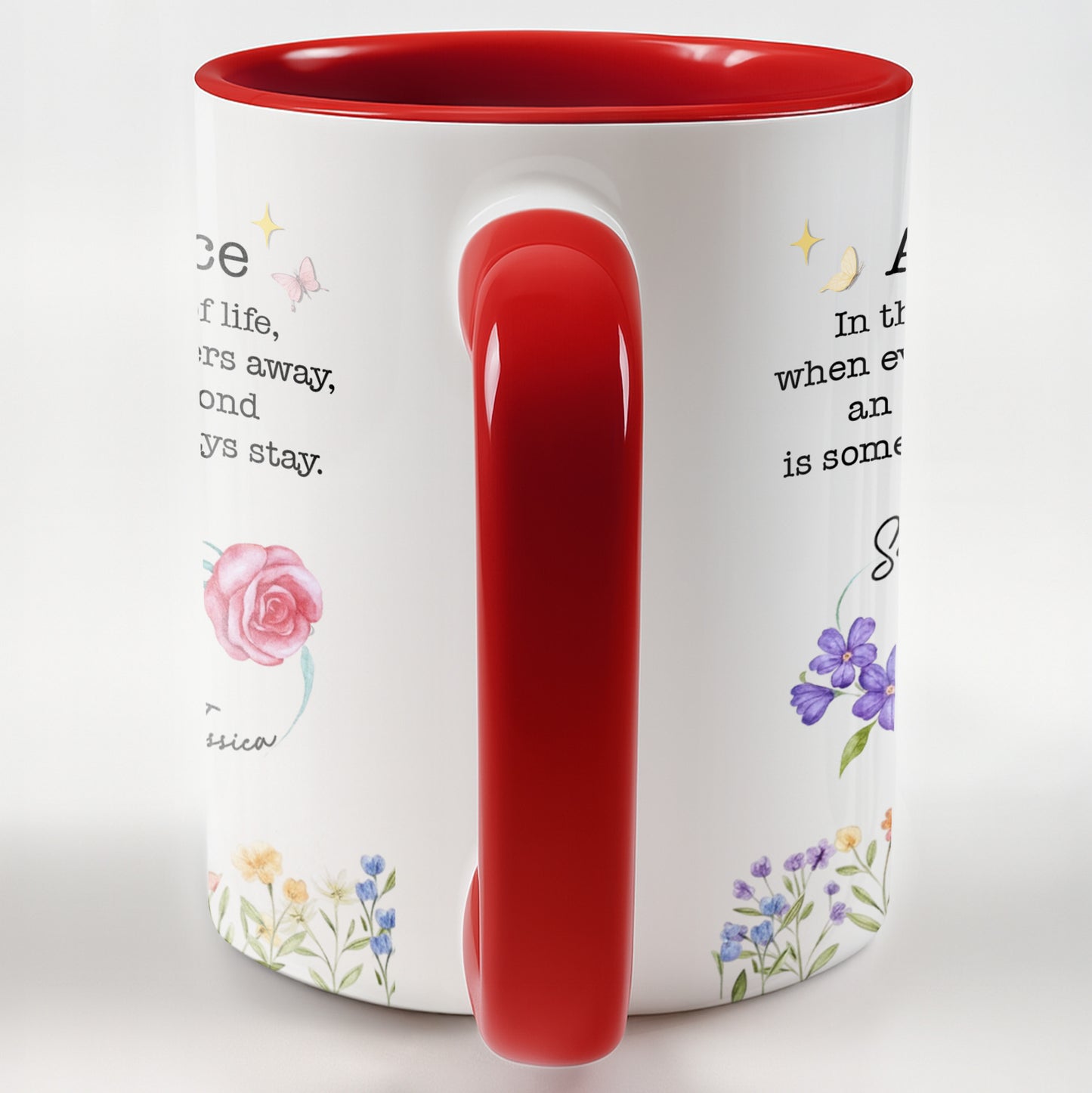 Aunt & Niece Everlasting Bond With Flowers And Butterfly