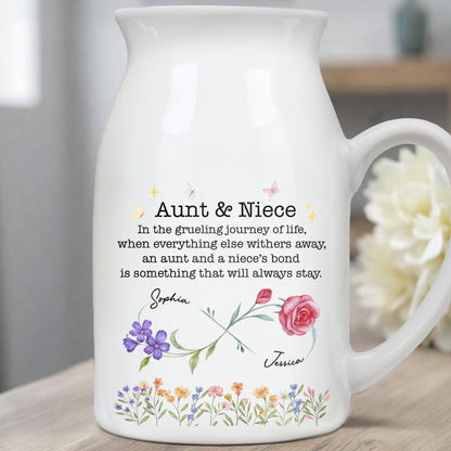 Aunt And Niece's Bond, Flowers and Butterfly