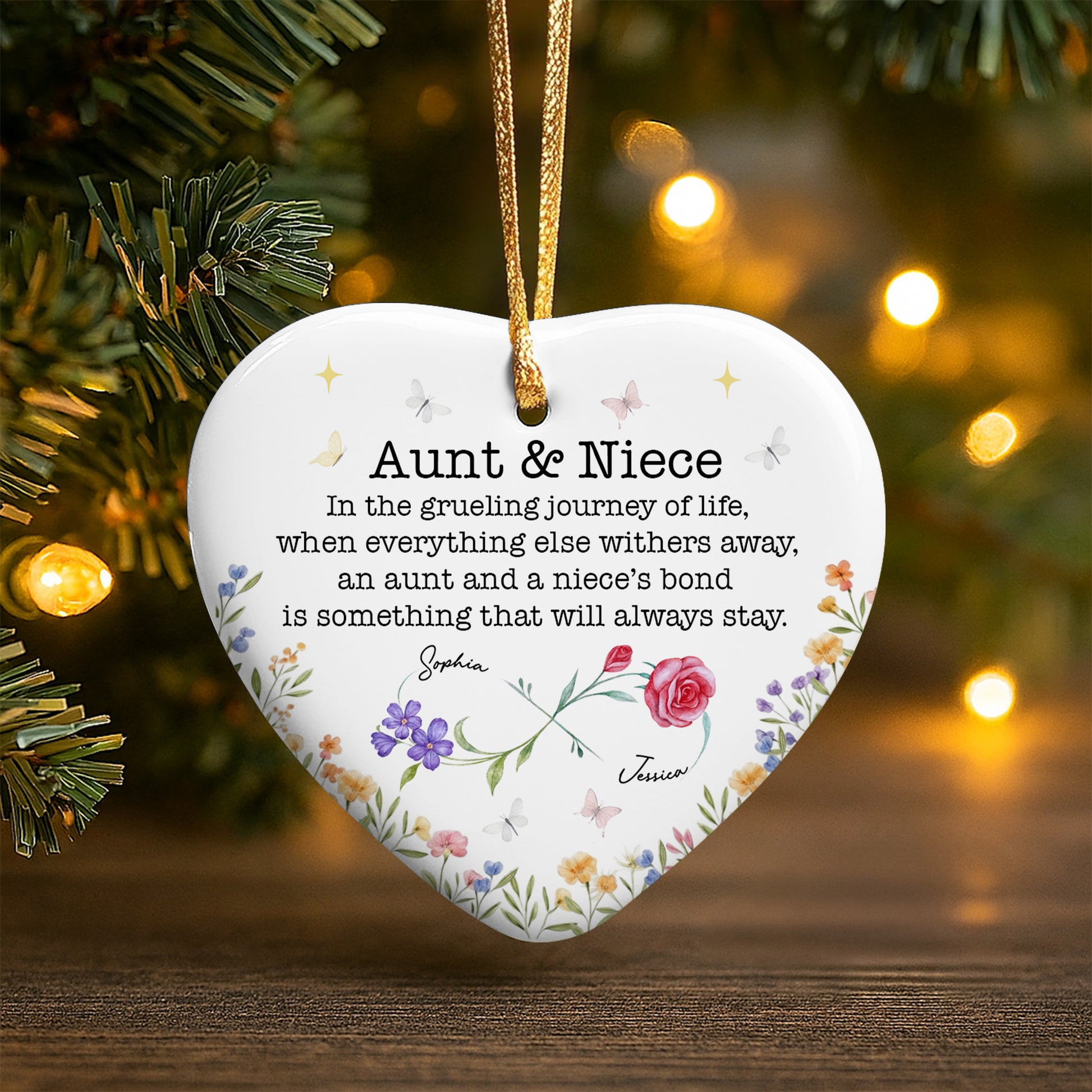 Aunt And Niece's Bond With Flowers And Butterflies