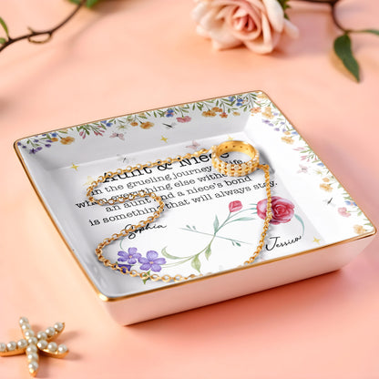 Aunt & Niece Bond, Decorated With Flowers And Butterflies